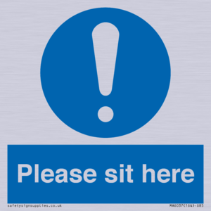 Please sit here